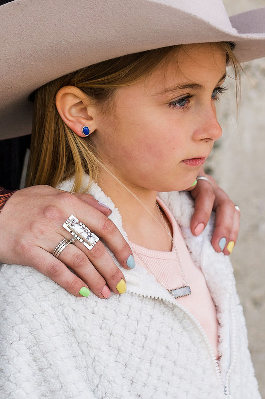 Lapis Lazuli Stud Earrings