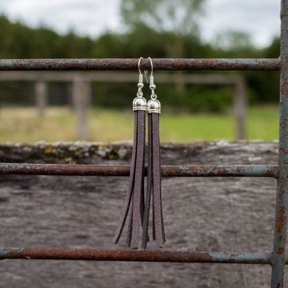 Faux Suede Tassel Earrings