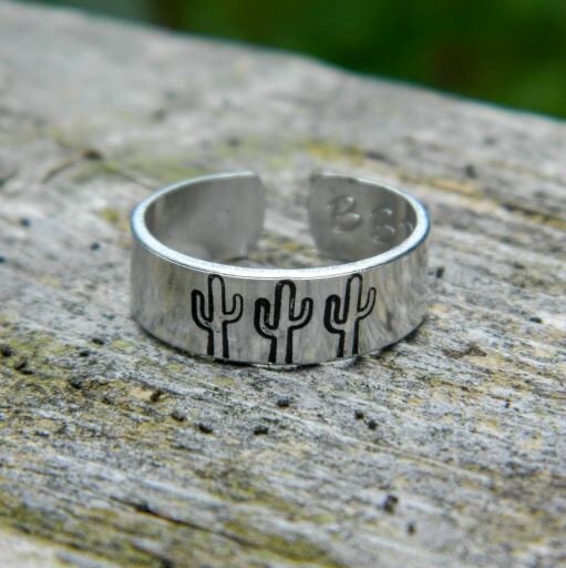Cacti Trio Stamped Ring
