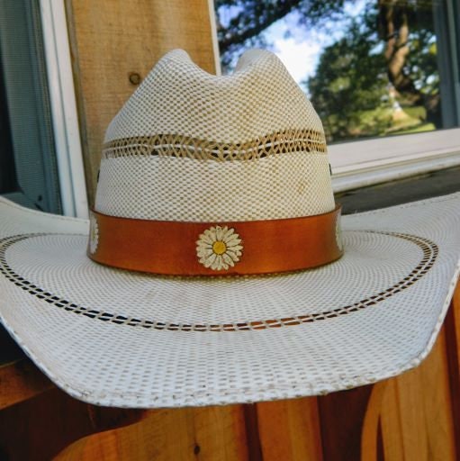 Daisy Painted Cowboy Hat Hatband