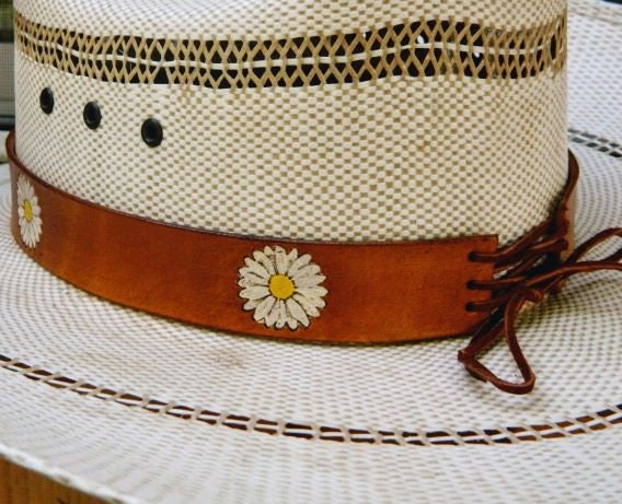 Daisy Painted Cowboy Hat Hatband