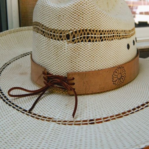 Daisy Stamped Cowboy Hat Hatband