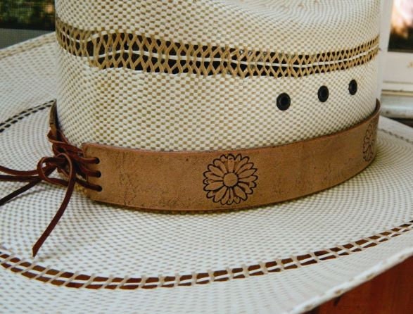 Daisy Stamped Cowboy Hat Hatband