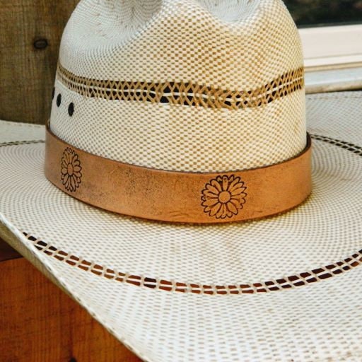 Daisy Stamped Cowboy Hat Hatband