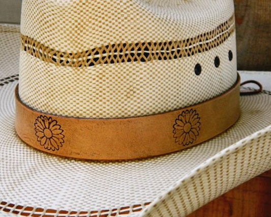 Daisy Stamped Cowboy Hat Hatband