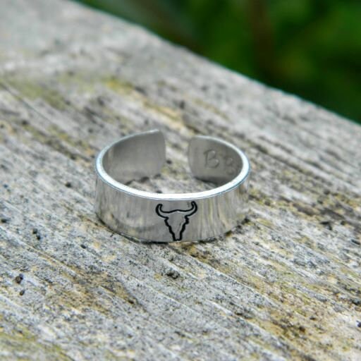 Longhorn Stamped Ring