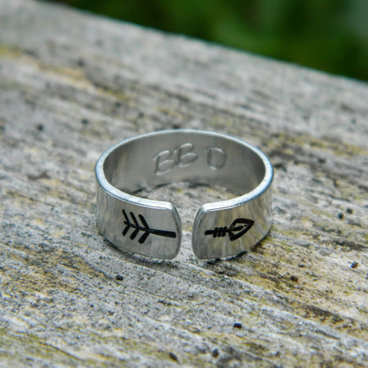 Split Arrow 2 Stamped Ring