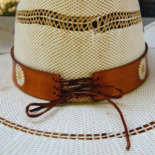 Daisy Painted Cowboy Hat Hatband