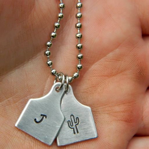 Custom Cow Tag Necklace