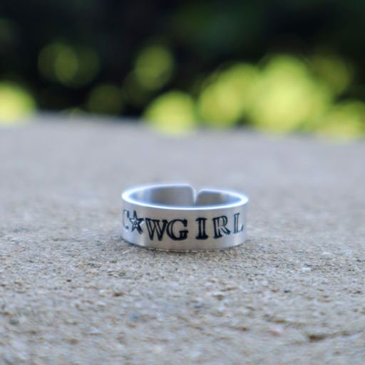 Cowgirl Stamped Ring
