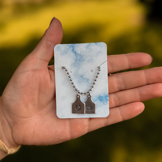 Custom Cow Tag Necklace