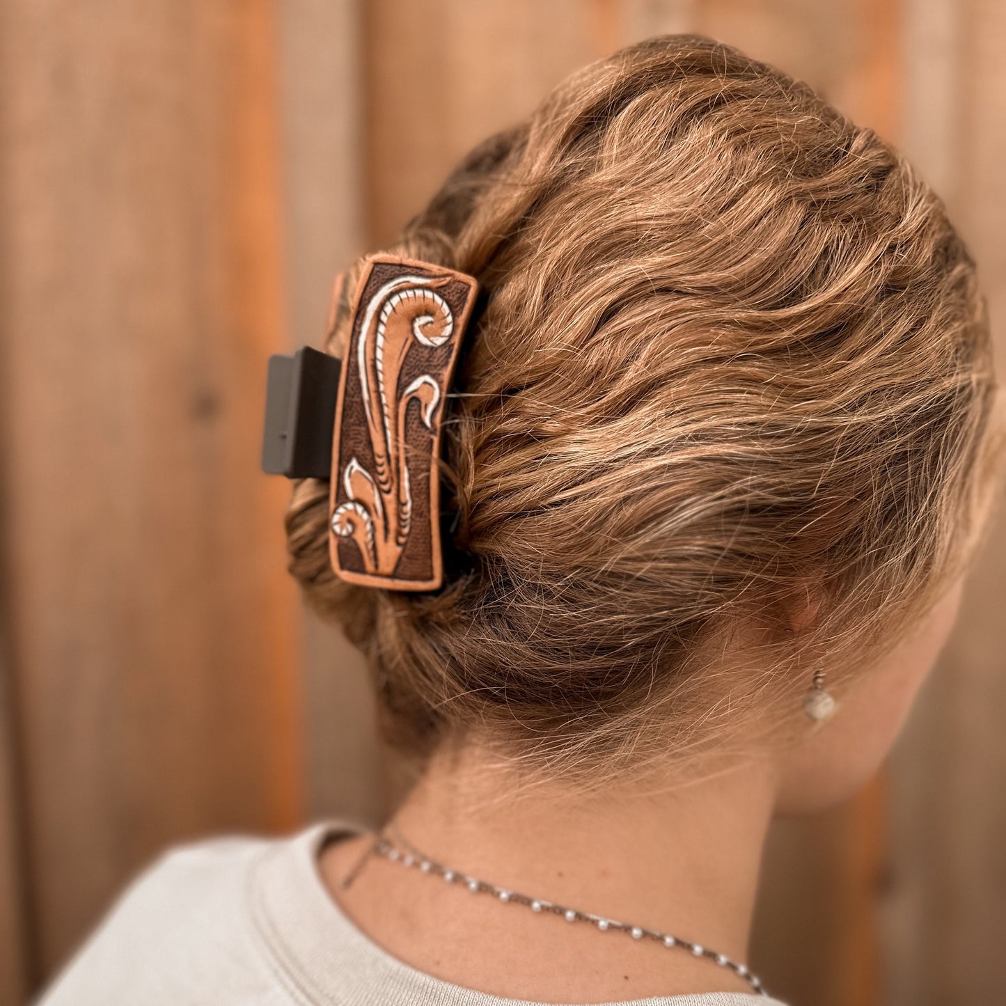 Leather Hair Clips