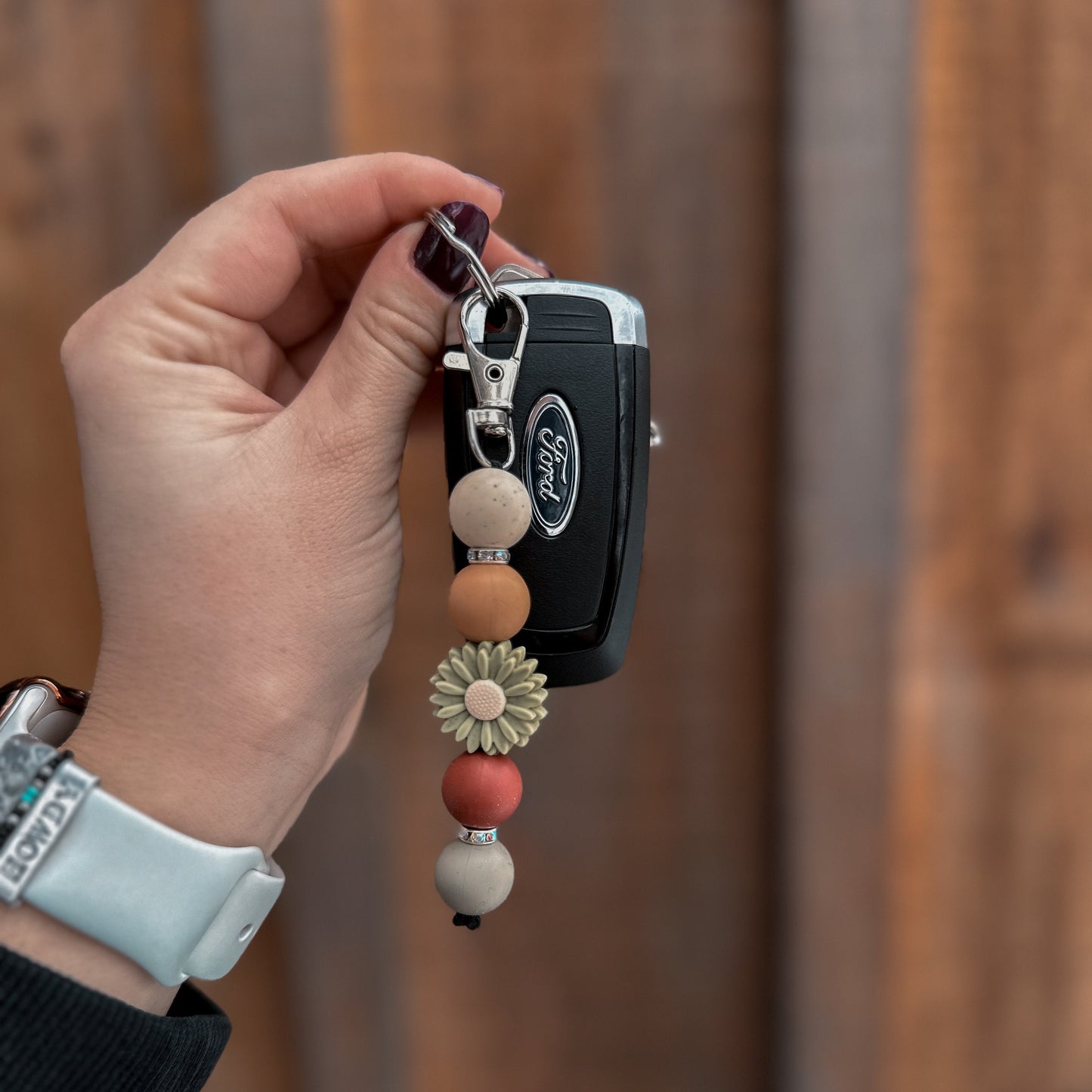 Silicone Beaded Keychain