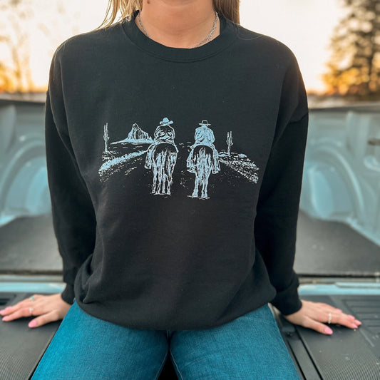 Retro Cowboys Unisex Crewneck