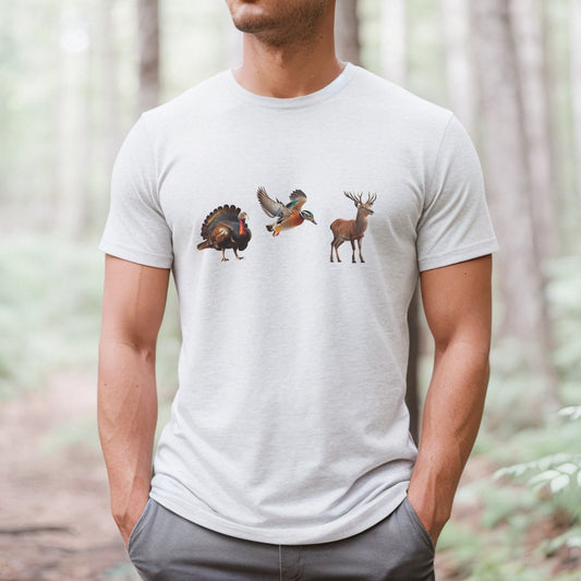 Turkeys, Ducks & Bucks Unisex t-shirt