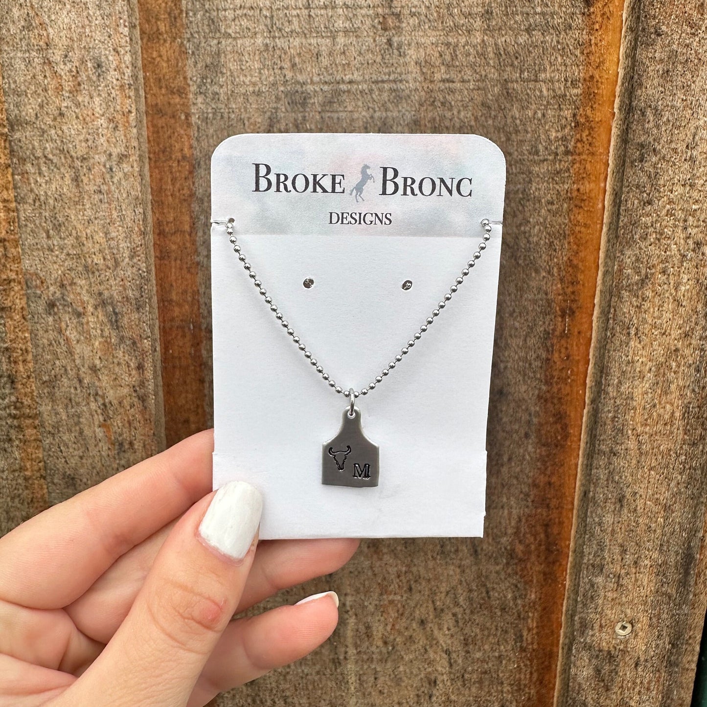 Custom Cow Tag Necklace