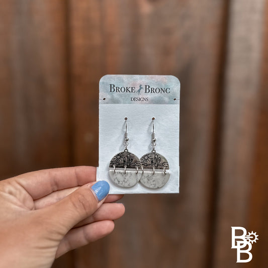 Cacti Howlite Earrings