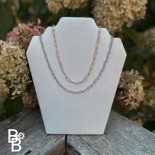 Large Paper Clip Necklace (2 Colours)