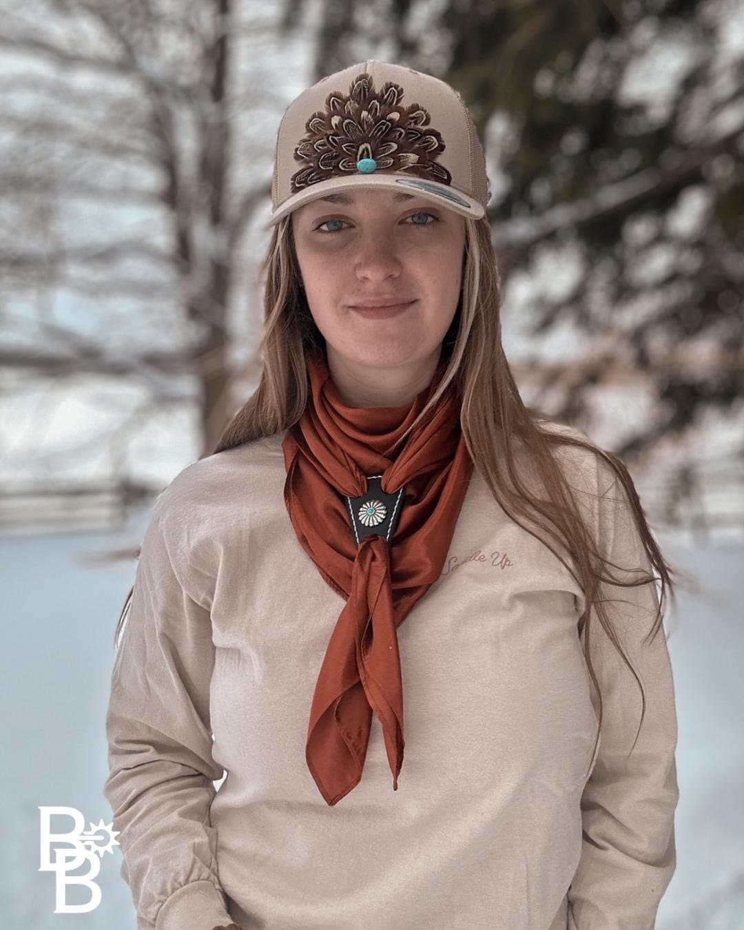 Tooled Leather Wild Rag Slides