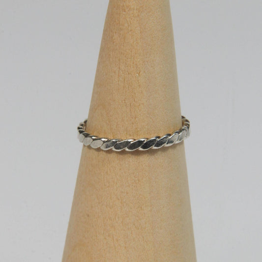 Flattened Twist .925 Sterling Silver Ring