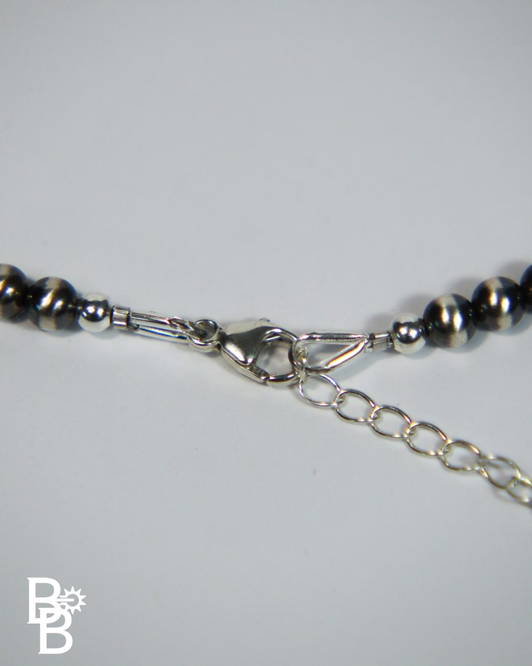 4mm-8mm Graduated Sterling Silver Navajo Pearl Necklace 18-20"