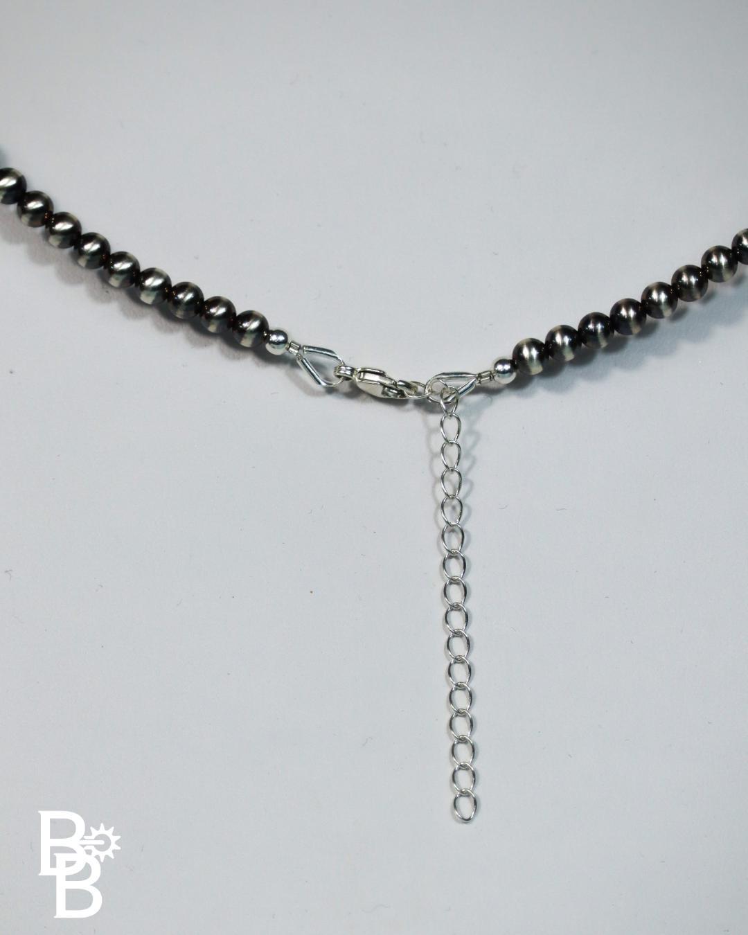 Authentic Sterling Silver Navajo Pearl Necklace 4-8mm 16"-18"