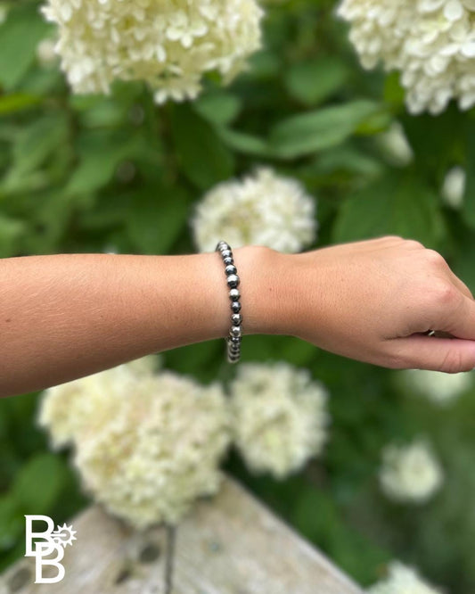 Authentic Sterling Silver Navajo Pearl Bracelet 6-8mm 6-8"