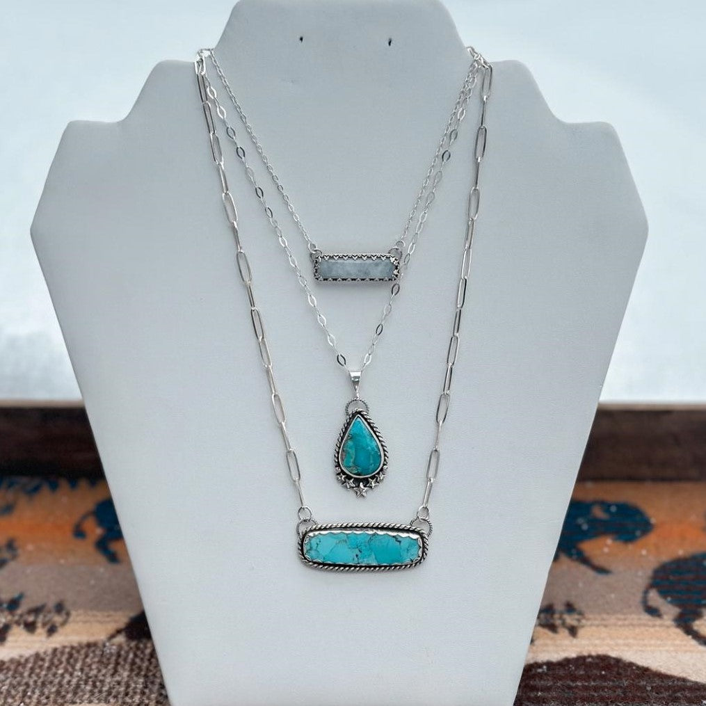 Sterling Silver & Genuine Turquoise
