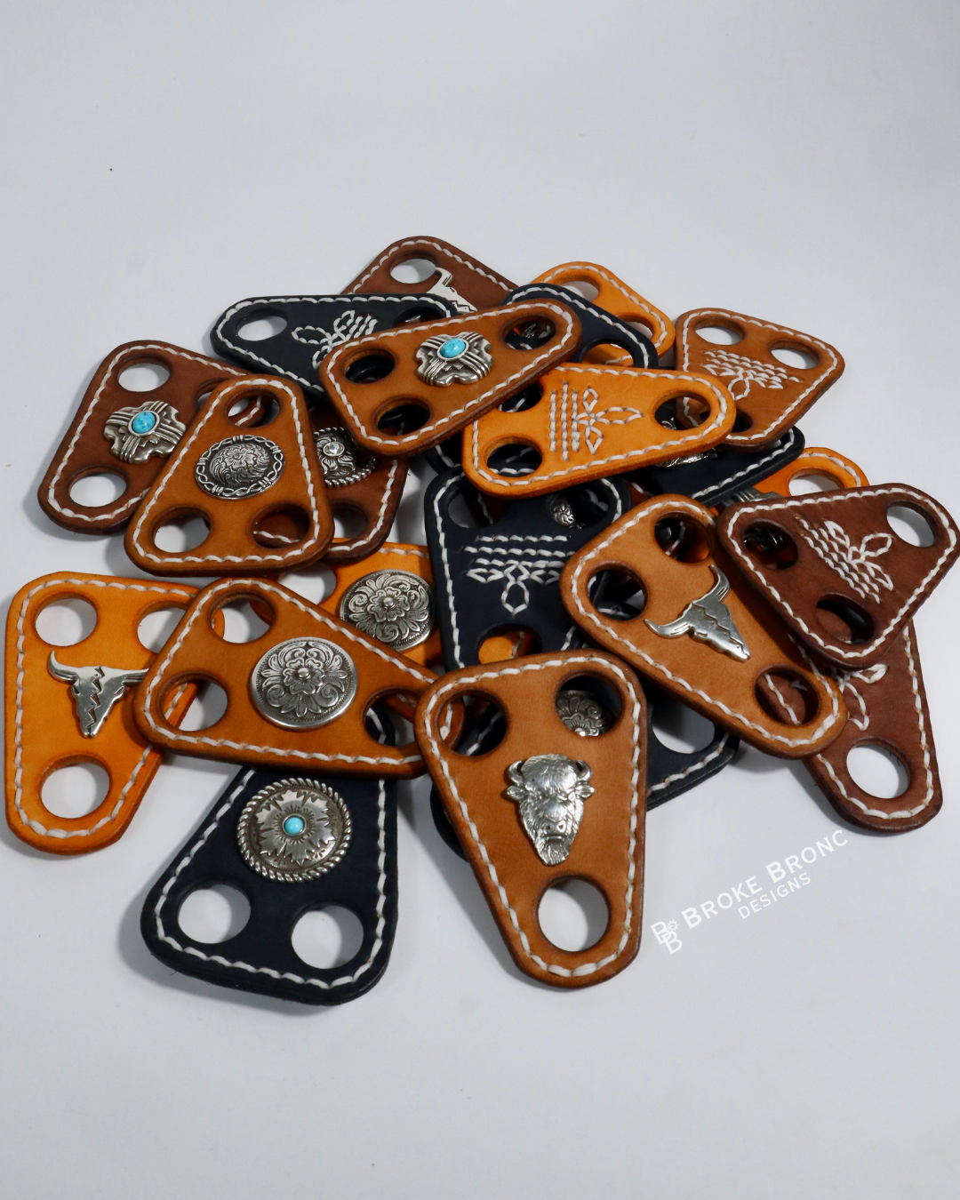 Tooled Leather Wild Rag Slides