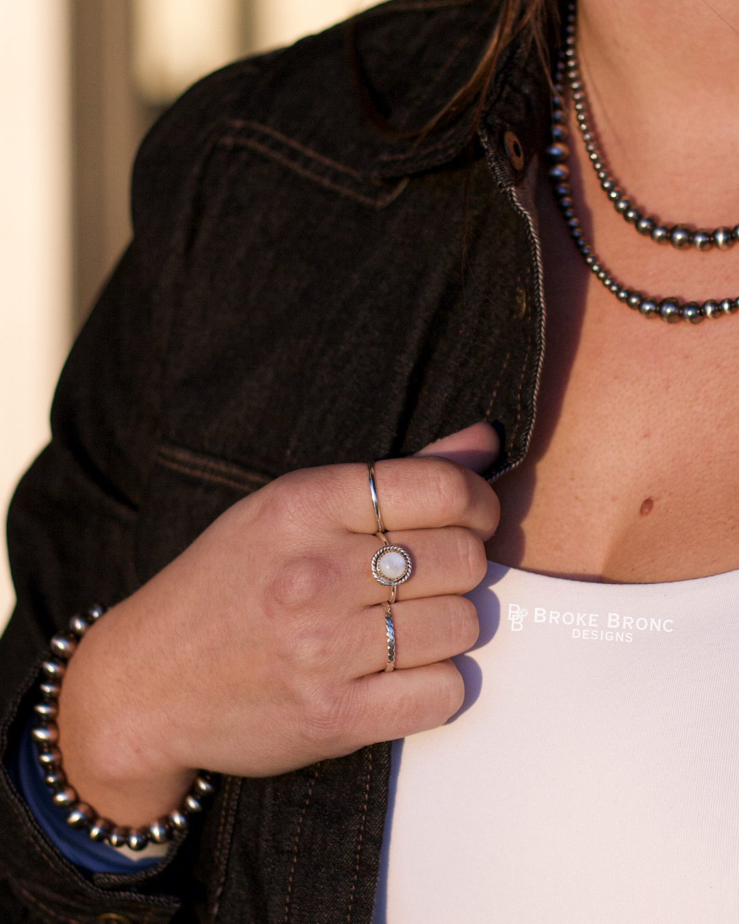 Authentic Sterling Silver Navajo Pearl Bracelet 6-8mm 6-8"