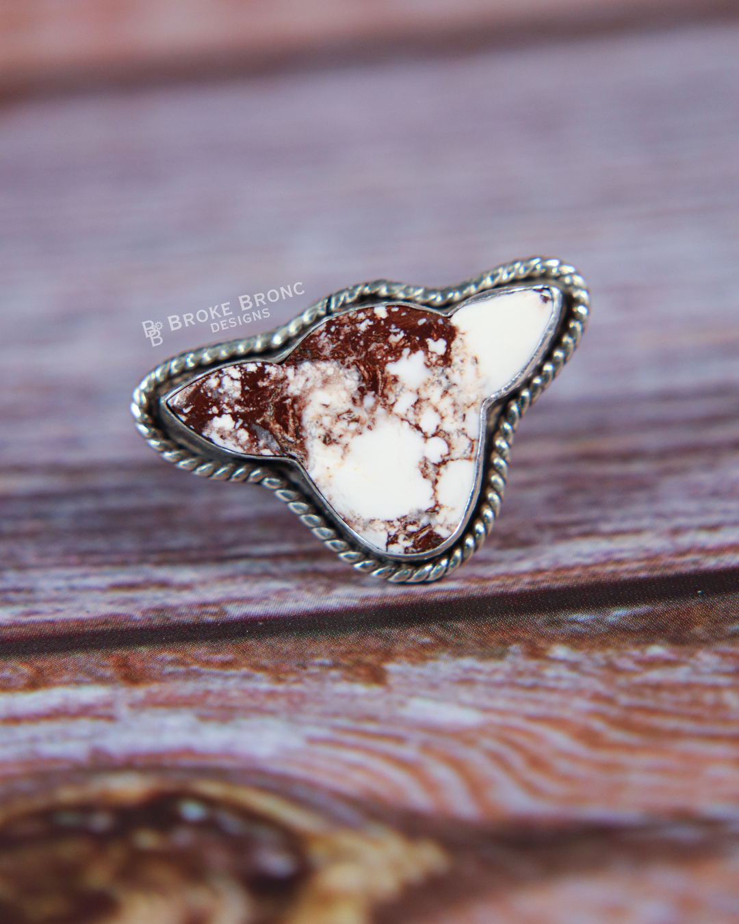 Wild Horse Cow Head Sterling Silver Ring - Size 6