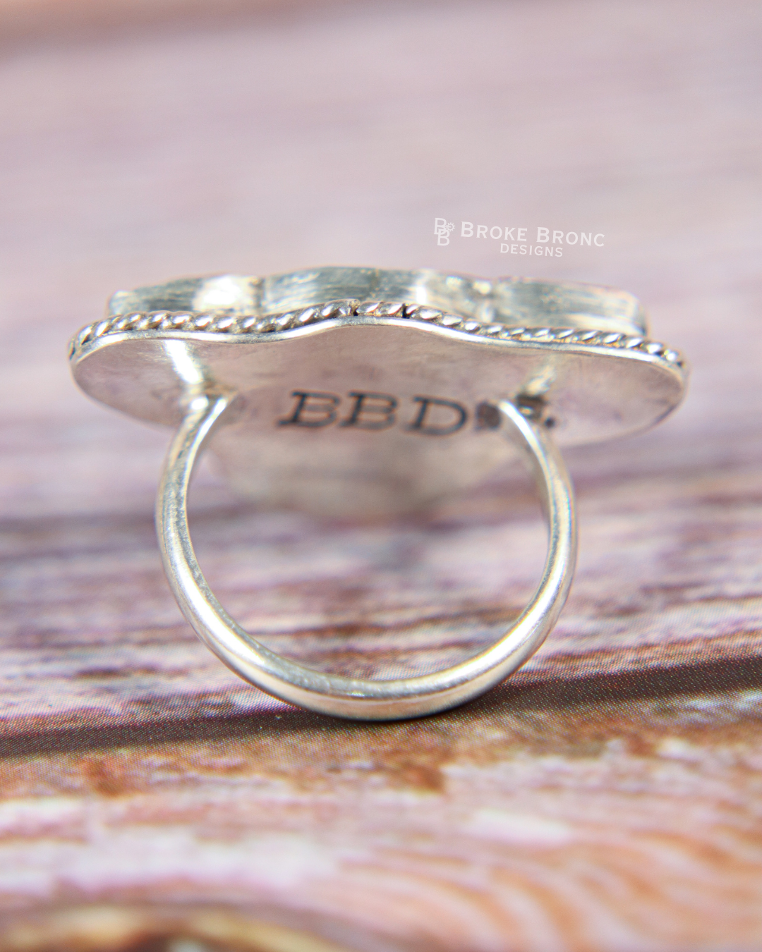 Wild Horse Cow Head Sterling Silver Ring - Size 6