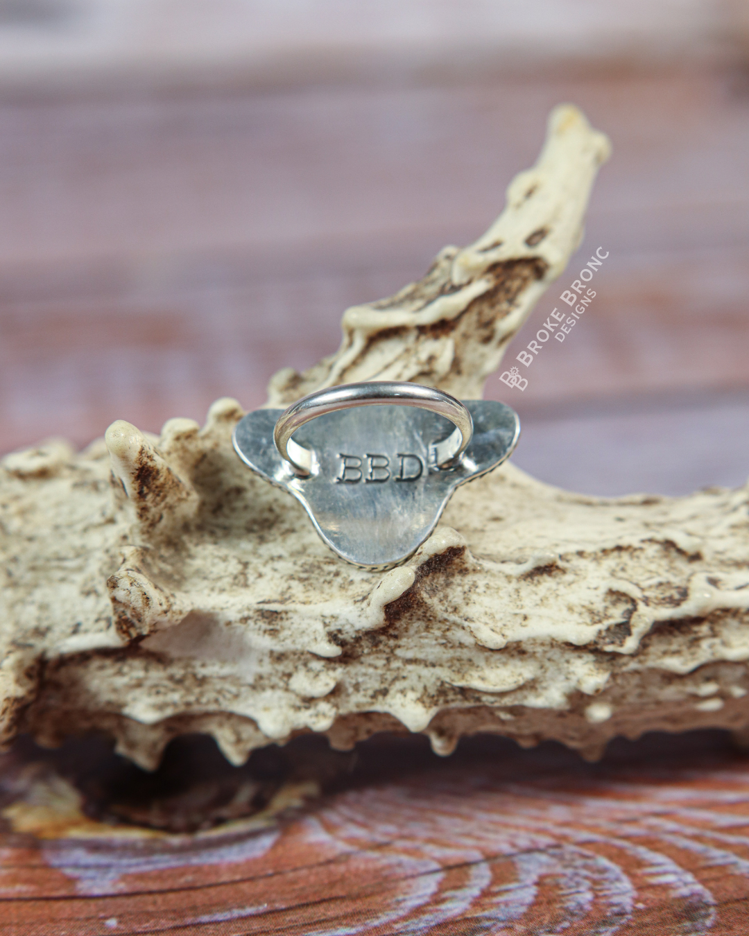 Wild Horse Cow Head Sterling Silver Ring - Size 6