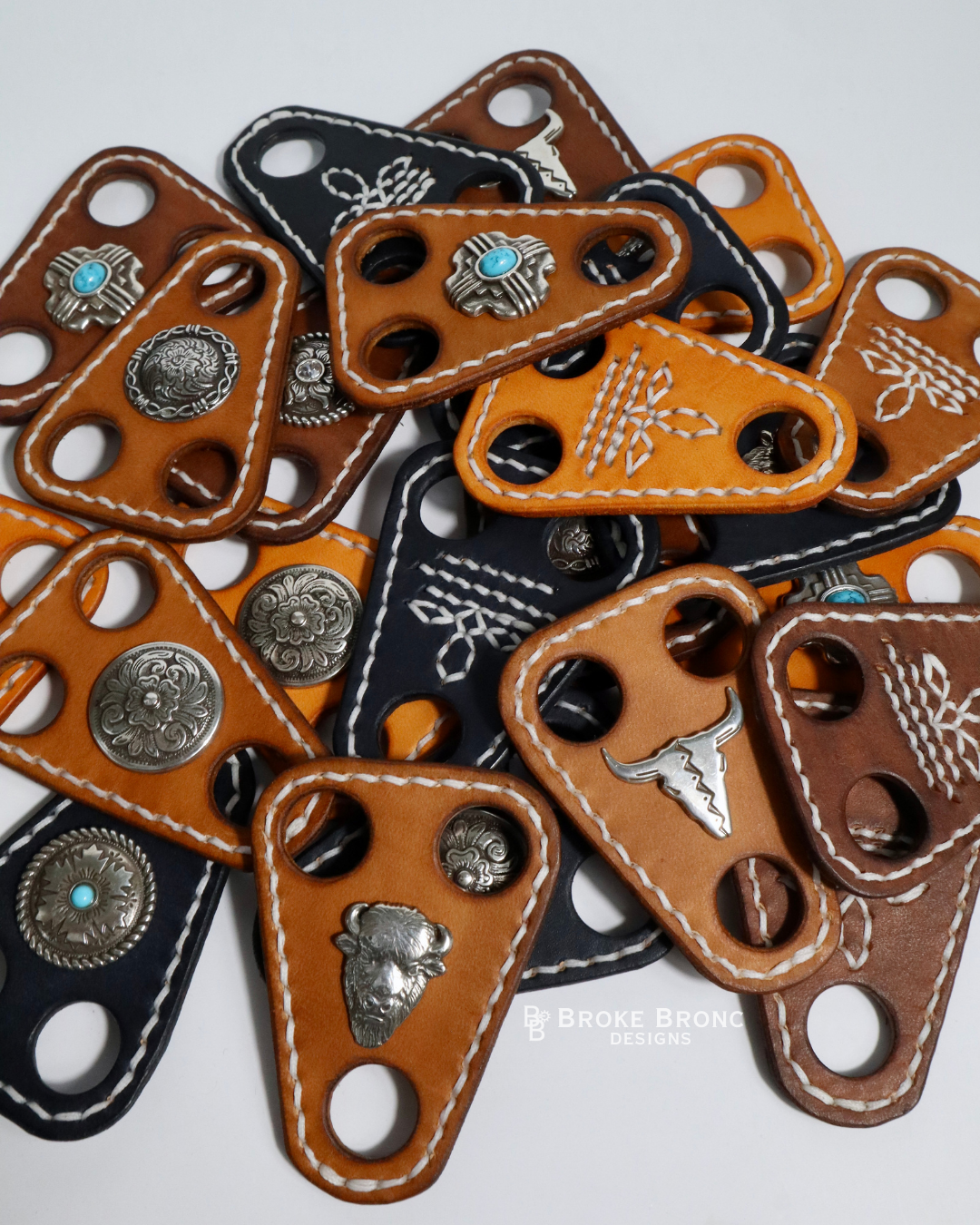 Tooled Leather Wild Rag Slides