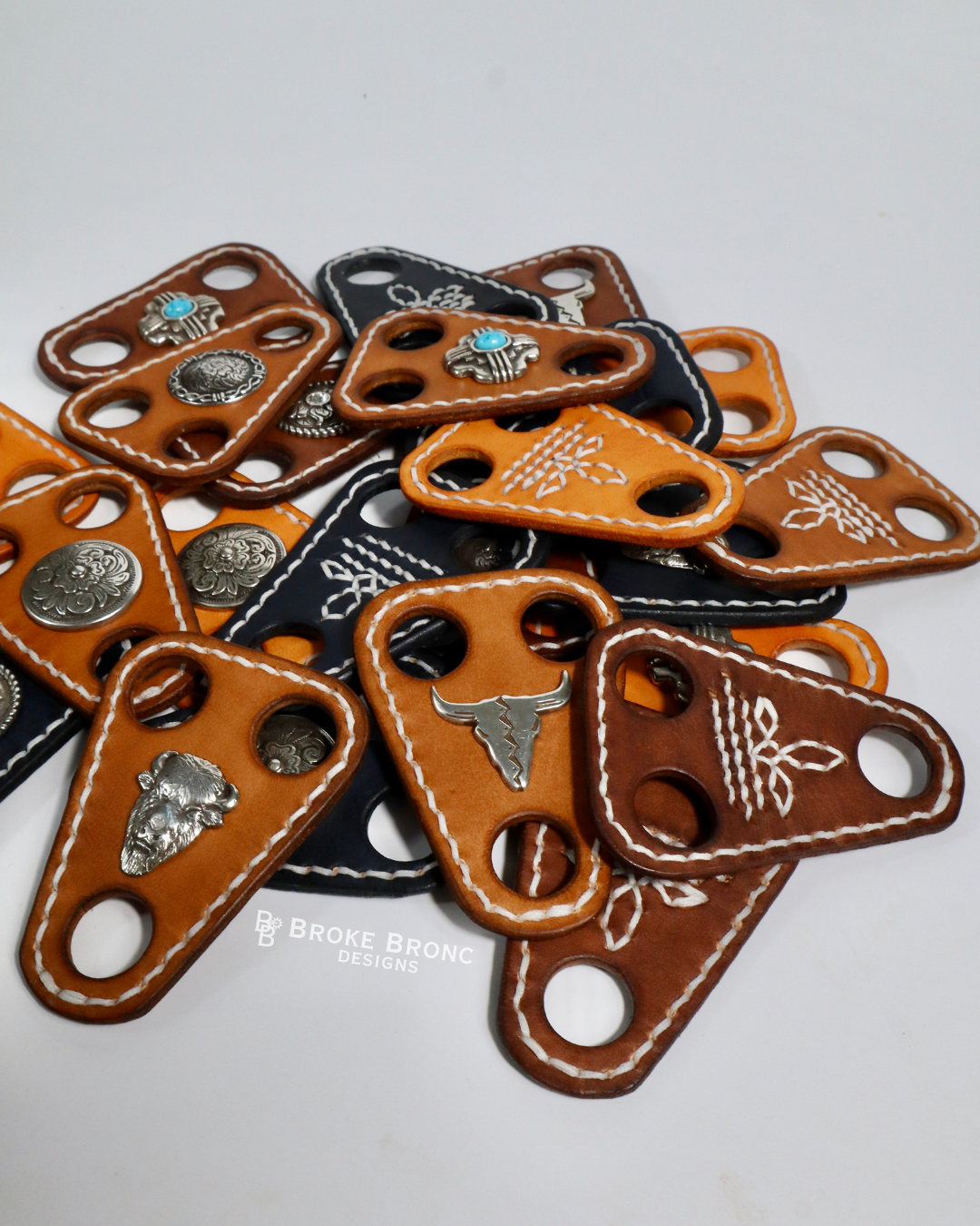 Tooled Leather Wild Rag Slides