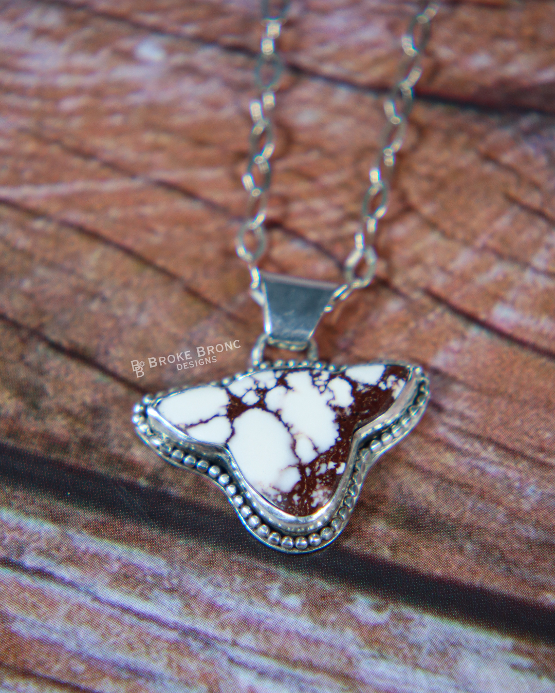 Wild Horse Cow Head Sterling Silver Necklace