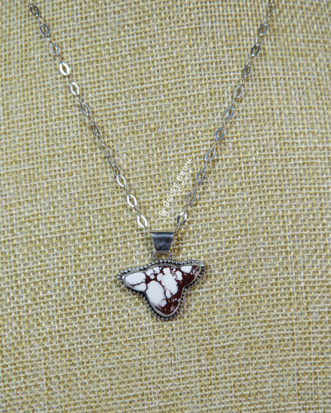 Wild Horse Cow Head Sterling Silver Necklace