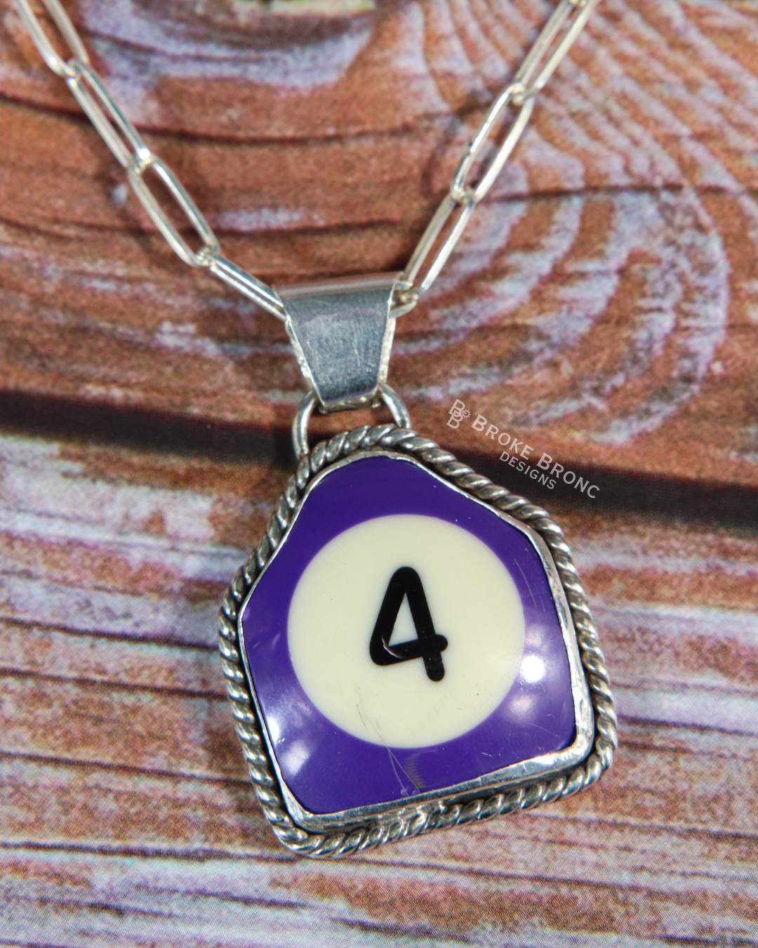 4 Ball Billiard .925 Sterling Silver Pendant