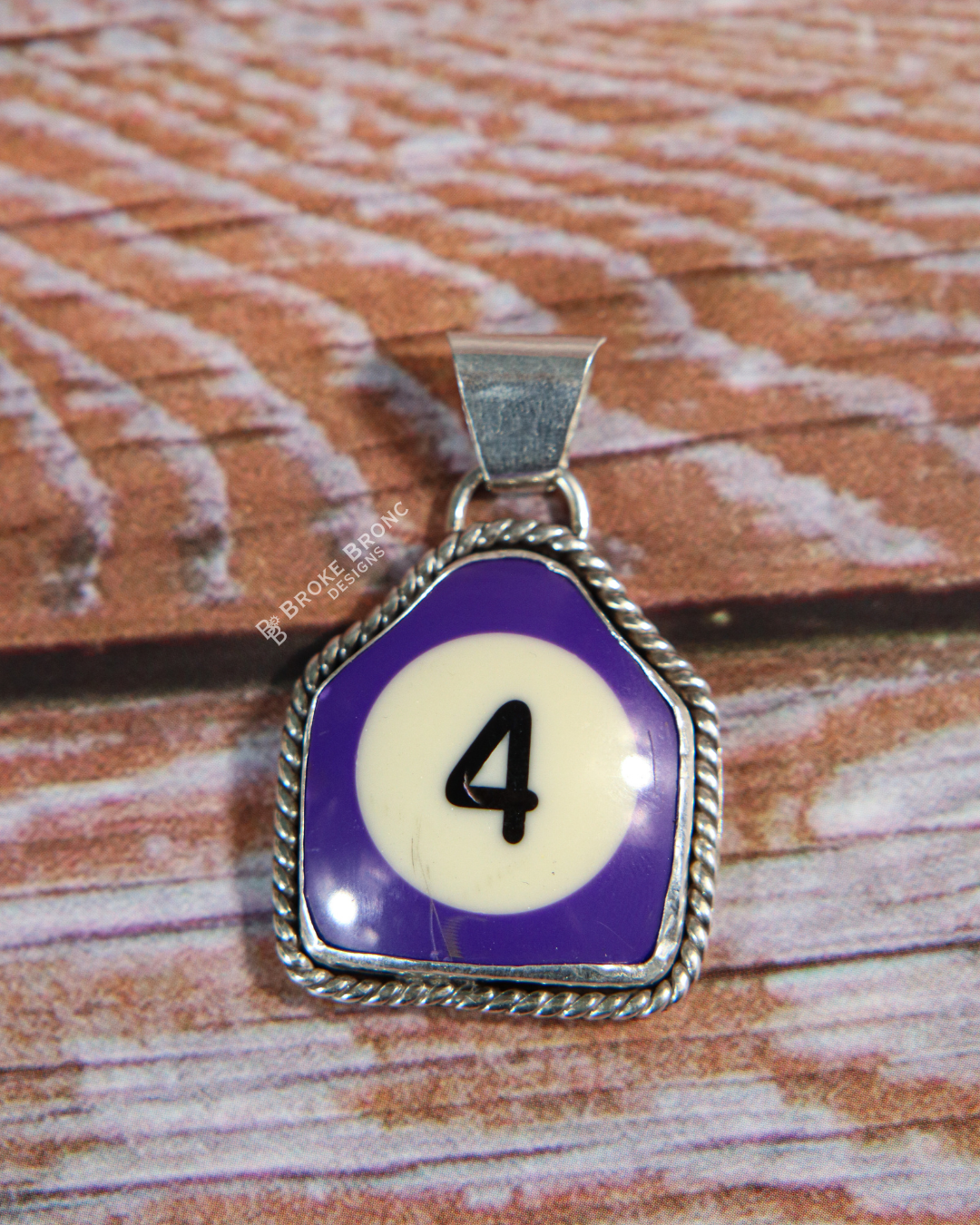 4 Ball Billiard .925 Sterling Silver Pendant