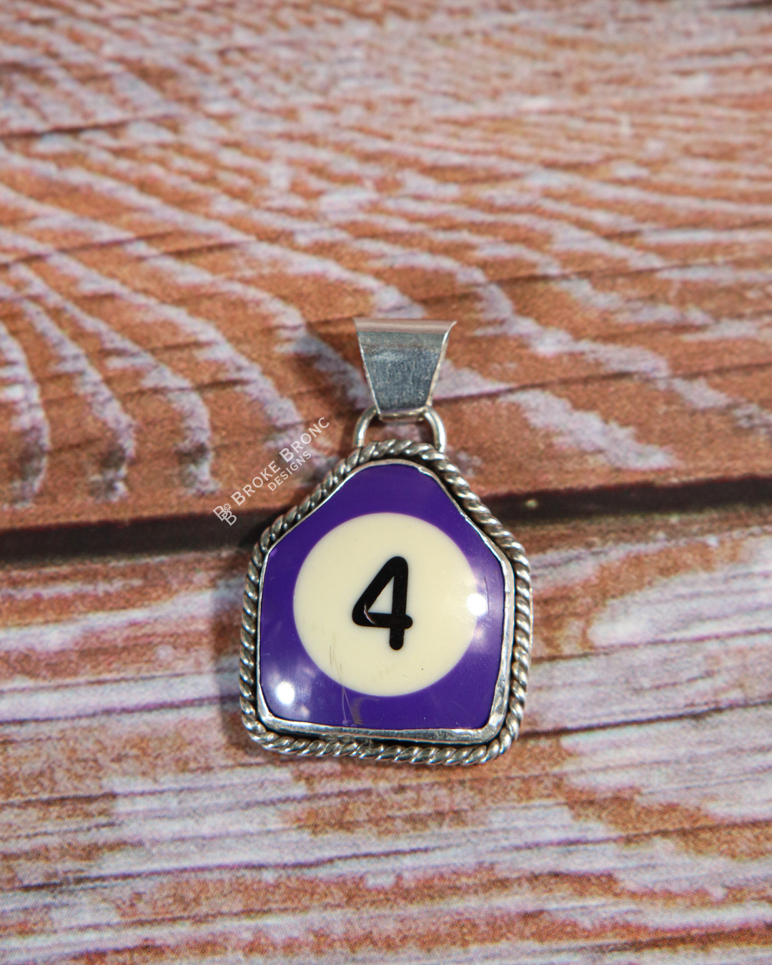 4 Ball Billiard .925 Sterling Silver Pendant