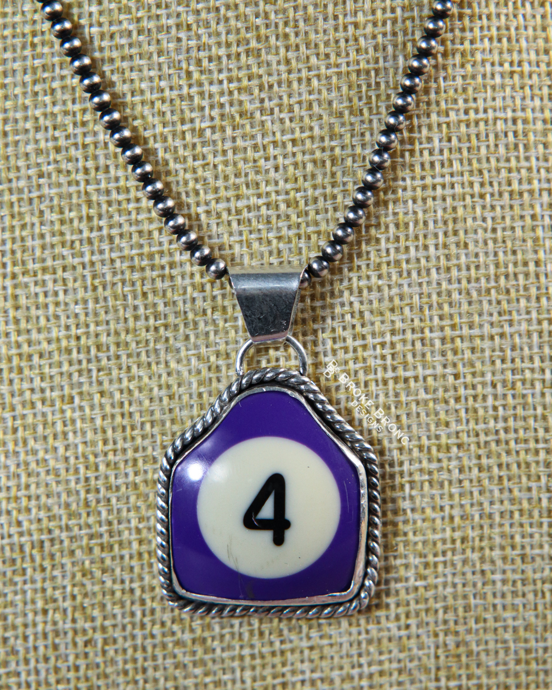 4 Ball Billiard .925 Sterling Silver Pendant