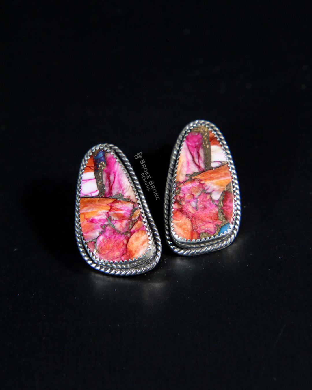 Multi Turquoise Sterling Silver Stud Earrings