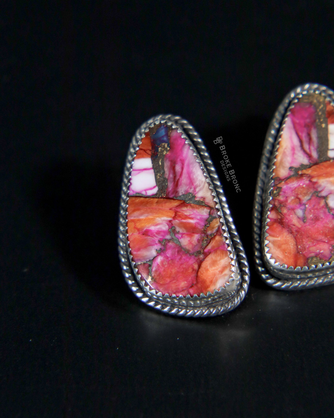 Multi Turquoise Sterling Silver Stud Earrings