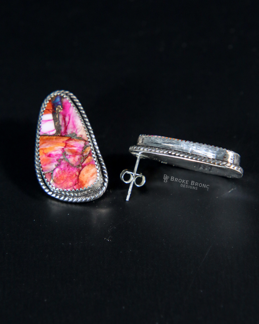 Multi Turquoise Sterling Silver Stud Earrings