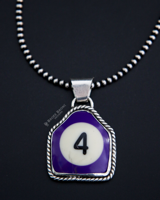 4 Ball Billiard .925 Sterling Silver Pendant