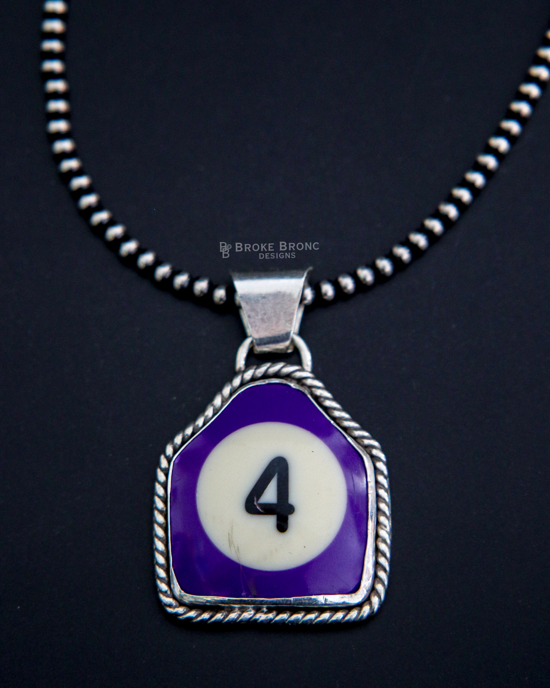 4 Ball Billiard .925 Sterling Silver Pendant