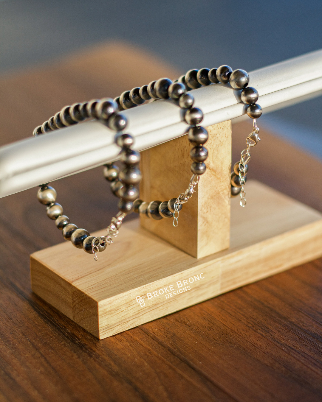 Authentic Sterling Silver Navajo Pearl Bracelet 6-8mm 6-8"