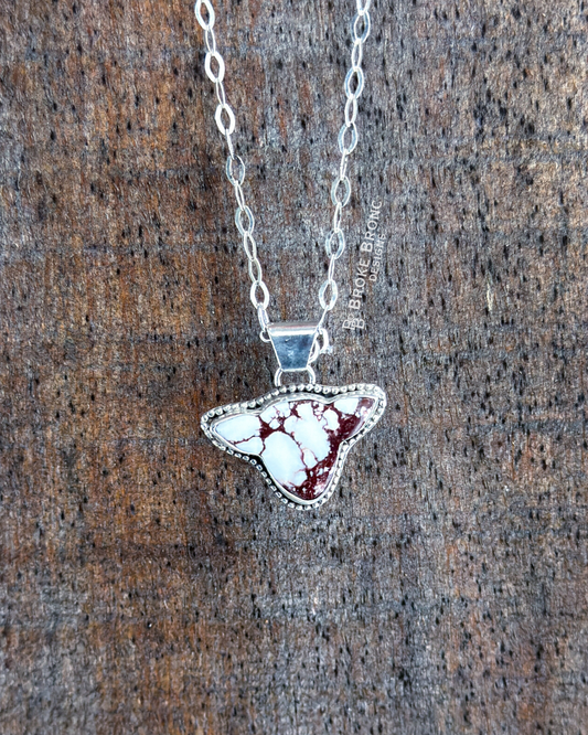 Wild Horse Cow Head Sterling Silver Necklace