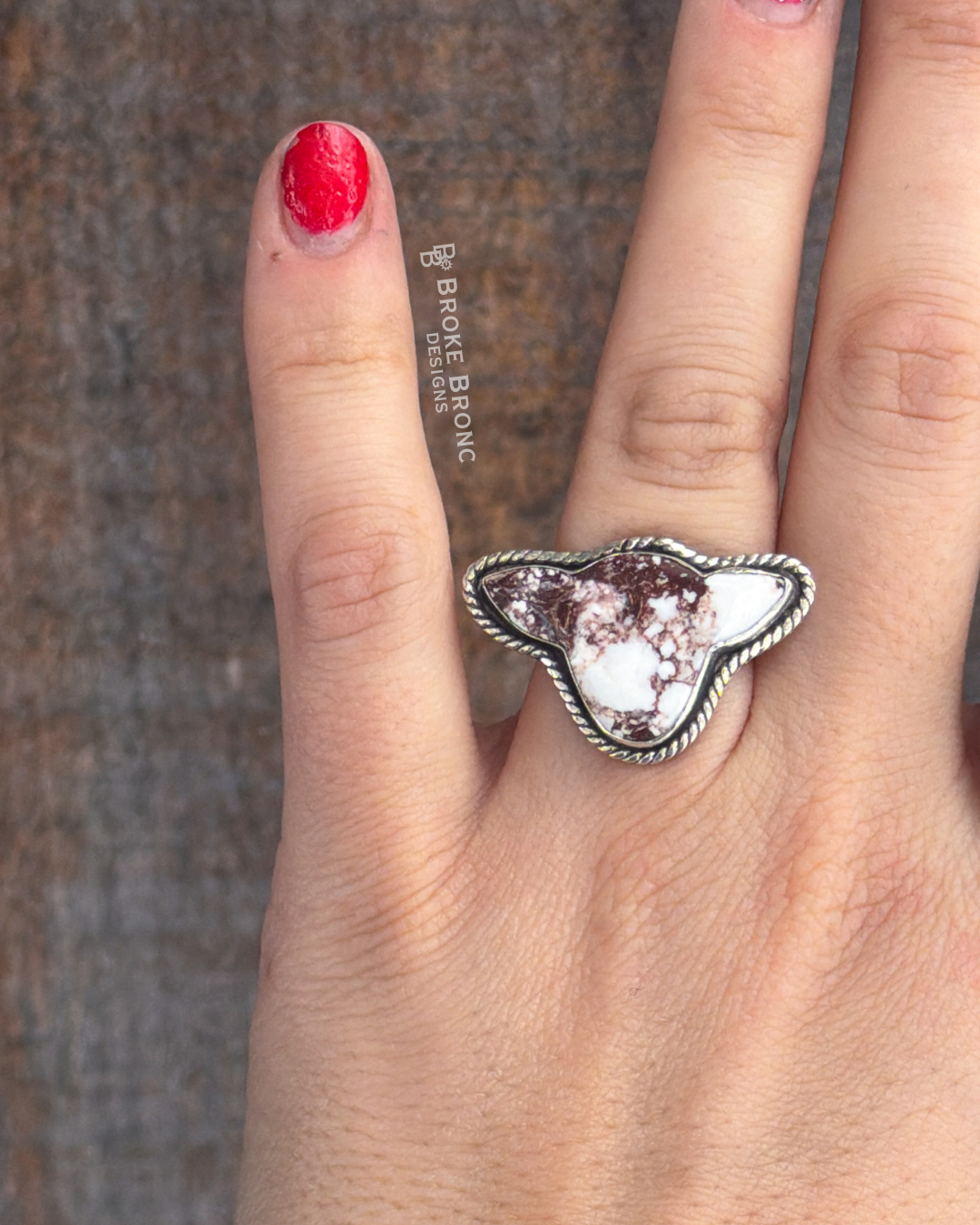 Wild Horse Cow Head Sterling Silver Ring - Size 6