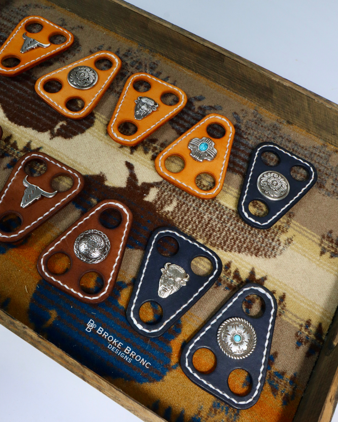Tooled Leather Wild Rag Slides